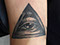 Black worx tattoo all seeing eye dot work triangle 